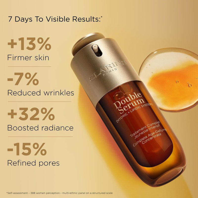 Clarins Smooth and Glow Starter Set | Amazon Exclusive 5-Piece Skincare Set | Includes Full Size Double Serum 1 Ounce | $105 for Value of $142