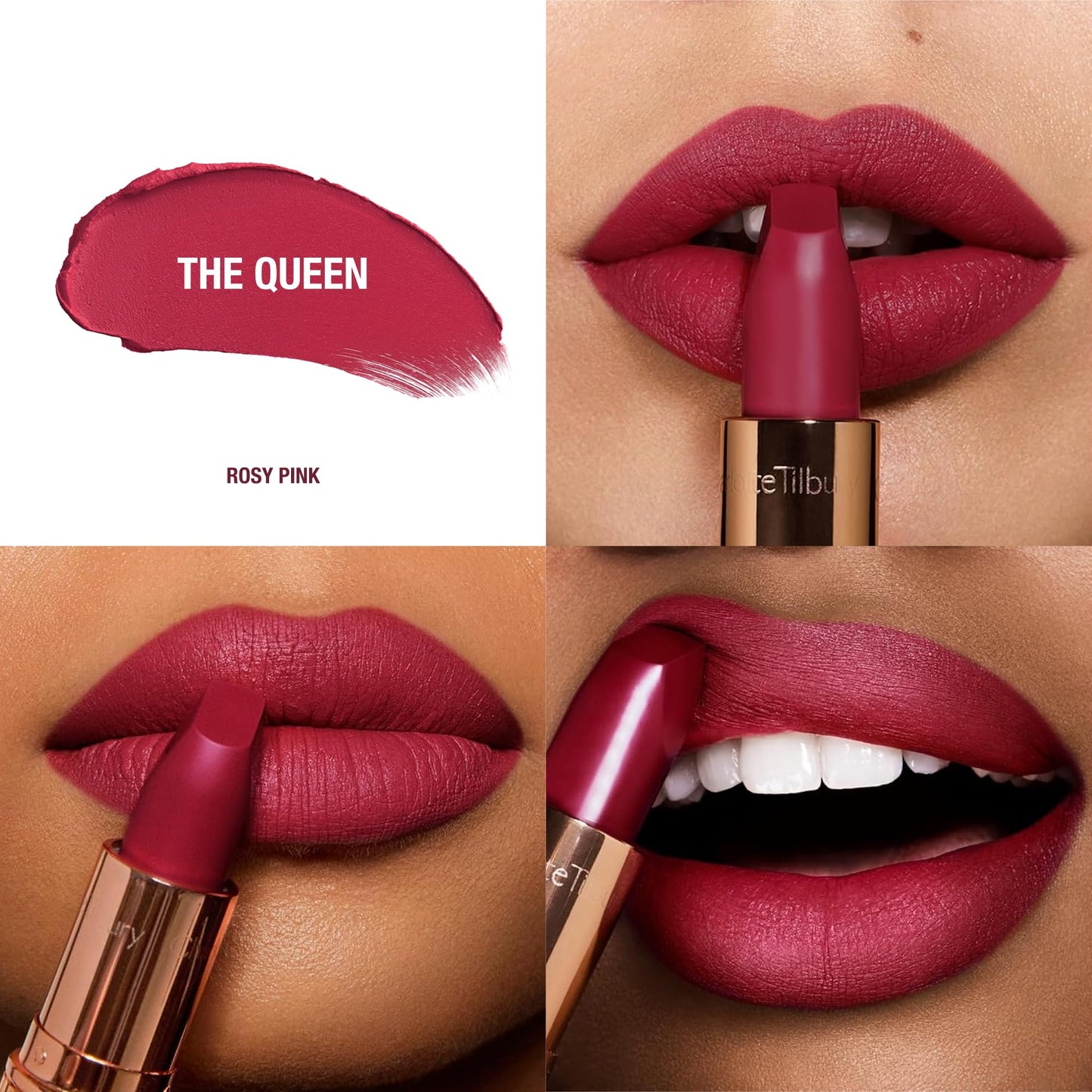 Charlotte Tilbury Matte Revolution Lipstick - Long Lasting, Matte Lipstick, Giftable Beauty Essential with Buildable Color & Lip-Loving Ingredients - Creamy, Easy to Blend Formula - The Queen