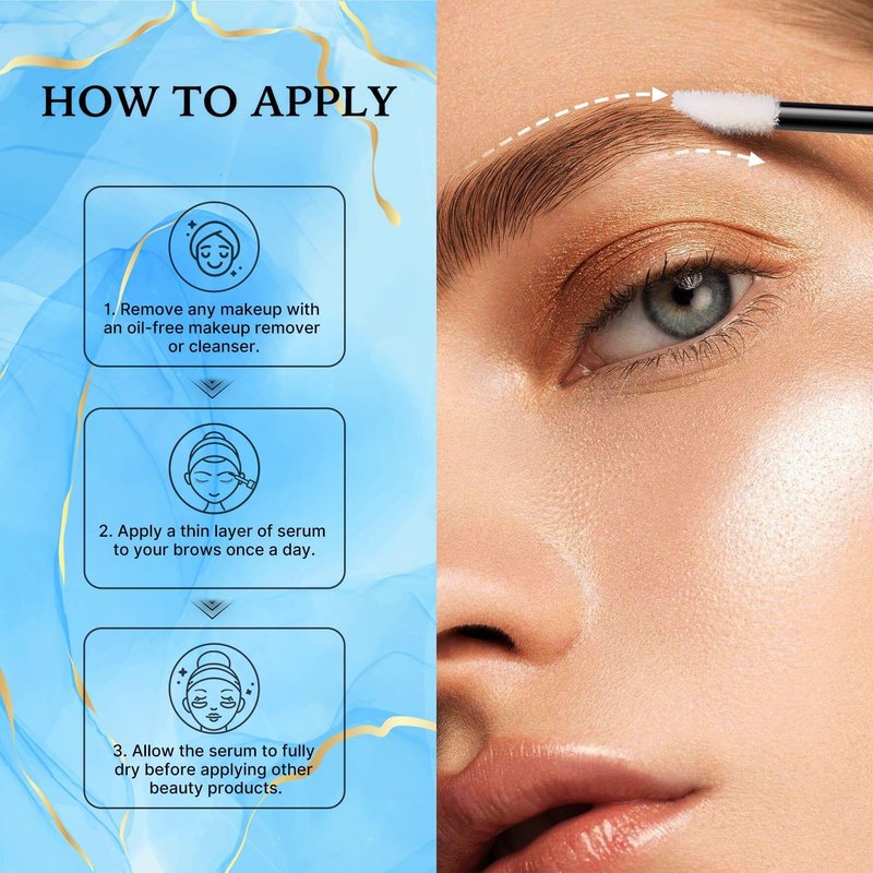 VieBeauti Eyebrow Growth Serum 5mL | Advanced Nourishing Formula for Fuller, Thicker Brows - Vegan & Cruelty-Free
