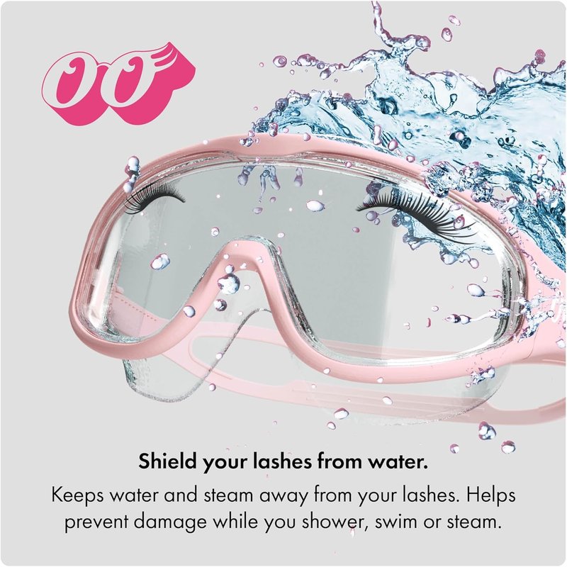 Lash Extension Goggles - Anti-Fog Eyeshield for Shower, Bath & Pool | Comfortable Fit