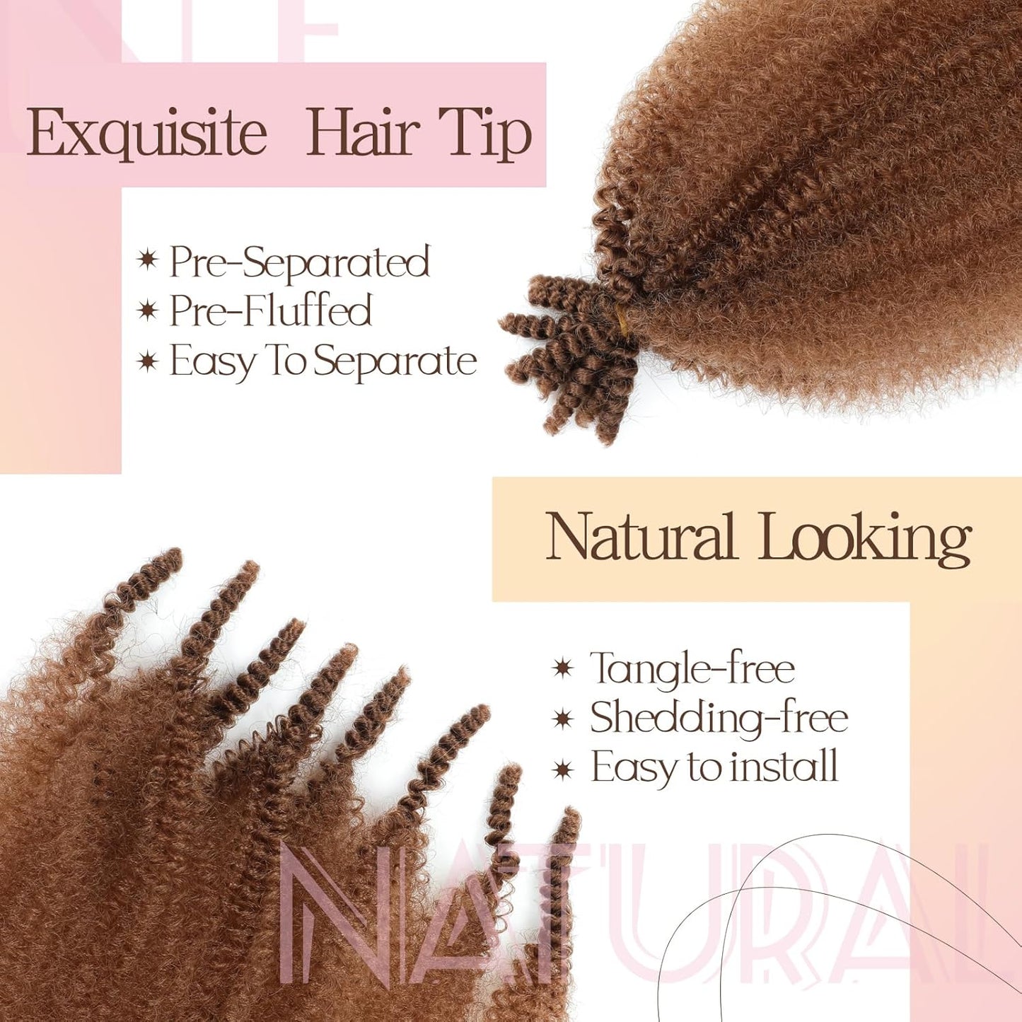 Spring Afro Twist Hair - 20 Inch Pre-Separated Marley Twist Braiding Hair | Soft Locs Crochet Extensions for Black Women (30#)