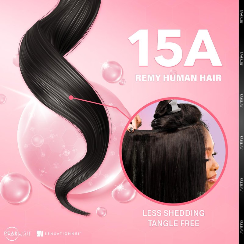 Sensationnel Pearlish bundle human hair - euro deep deep pearl conditioned 15a soft remy beauty supply sew in or glue on bundles (12 Inch, NATURAL)