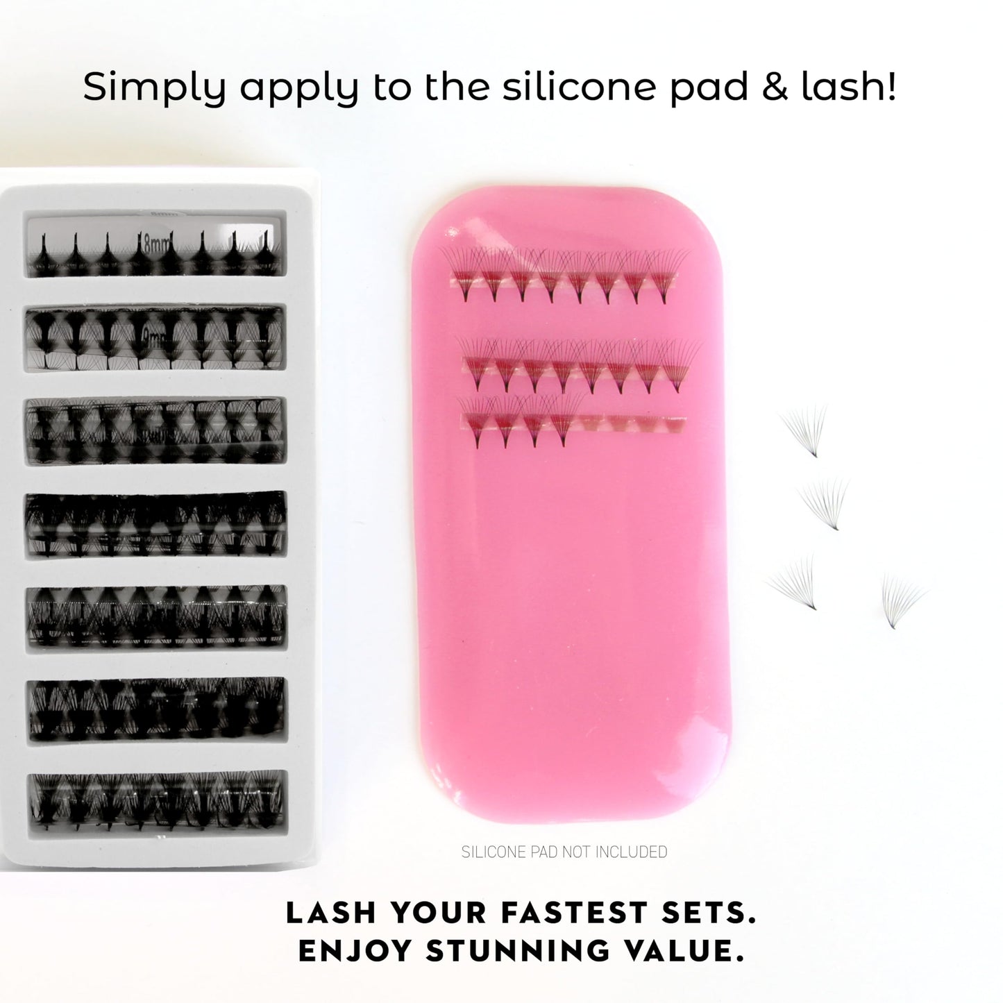 One V Salon Pro 6D Ultra-Speed Promade Fans, 1000 Premade Volume Lash Fans | D Curl | 0.07 | 8–14 mm Mixed Lengths | Thin Base, Quick Application Eyelash Extensions (Ultra 6D-0.07-D Curl)