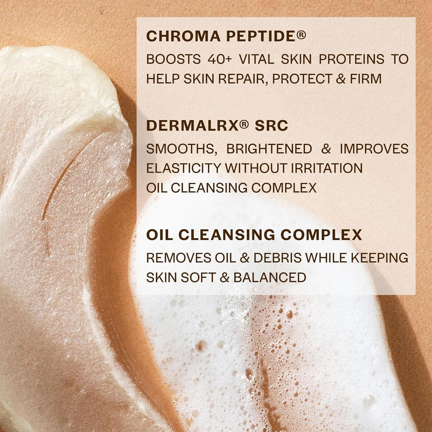 CHROMAT Detox Face Wash - Anti-Aging Facial Cleanser for Mature Skin - Gentle Exfoliating Peptide Formula | 90mL, Hydrating Oils