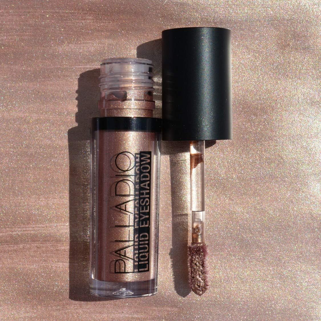 Palladio Liquid Eyeshadow - Creamy Shimmery Formula with Flexible Applicator | Long-Lasting Sunstone Color