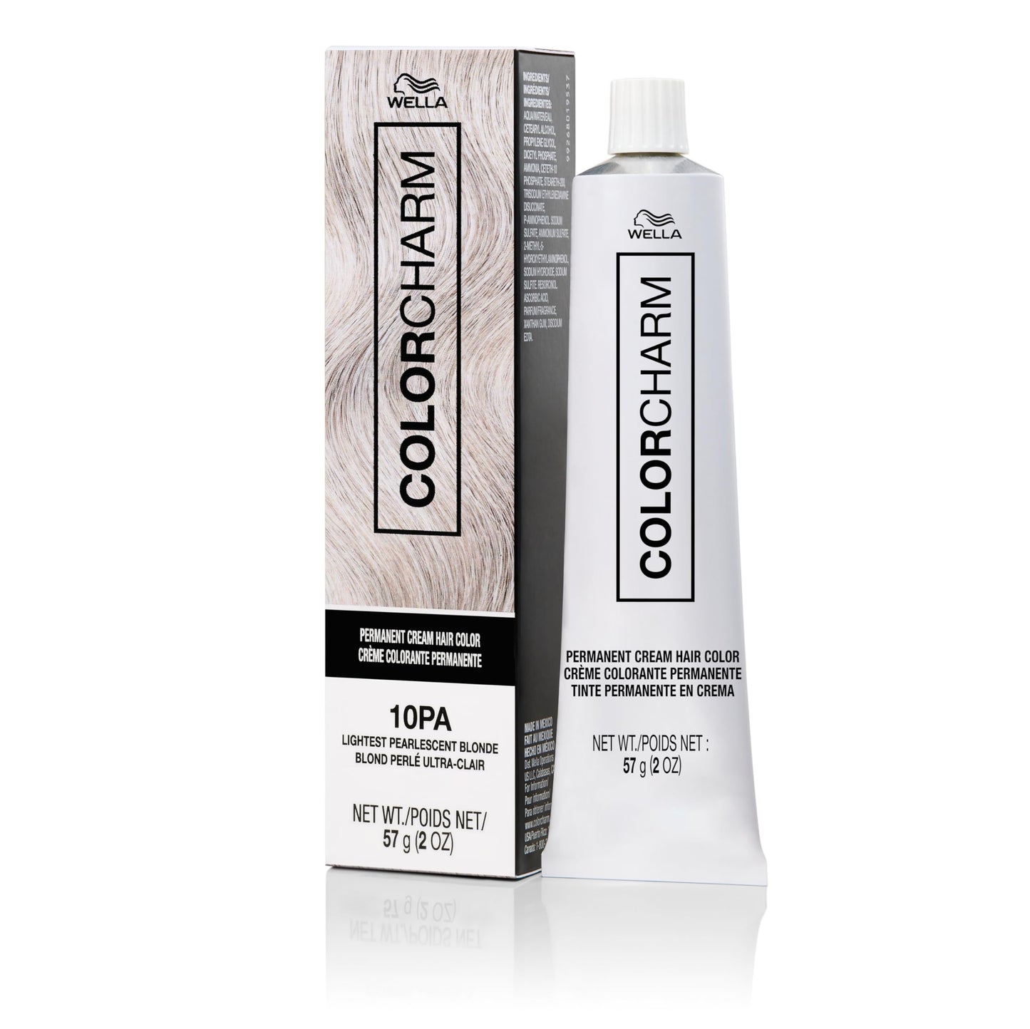 COLORCHARM Permanent Cream Hair Dye | Ash Blonde Hair Color | Pearlescent, Milk Tea, Smokey Cool Tones | 100% Gray Coverage | Vegan, Free of Phthalates & Parabens | 2 oz.