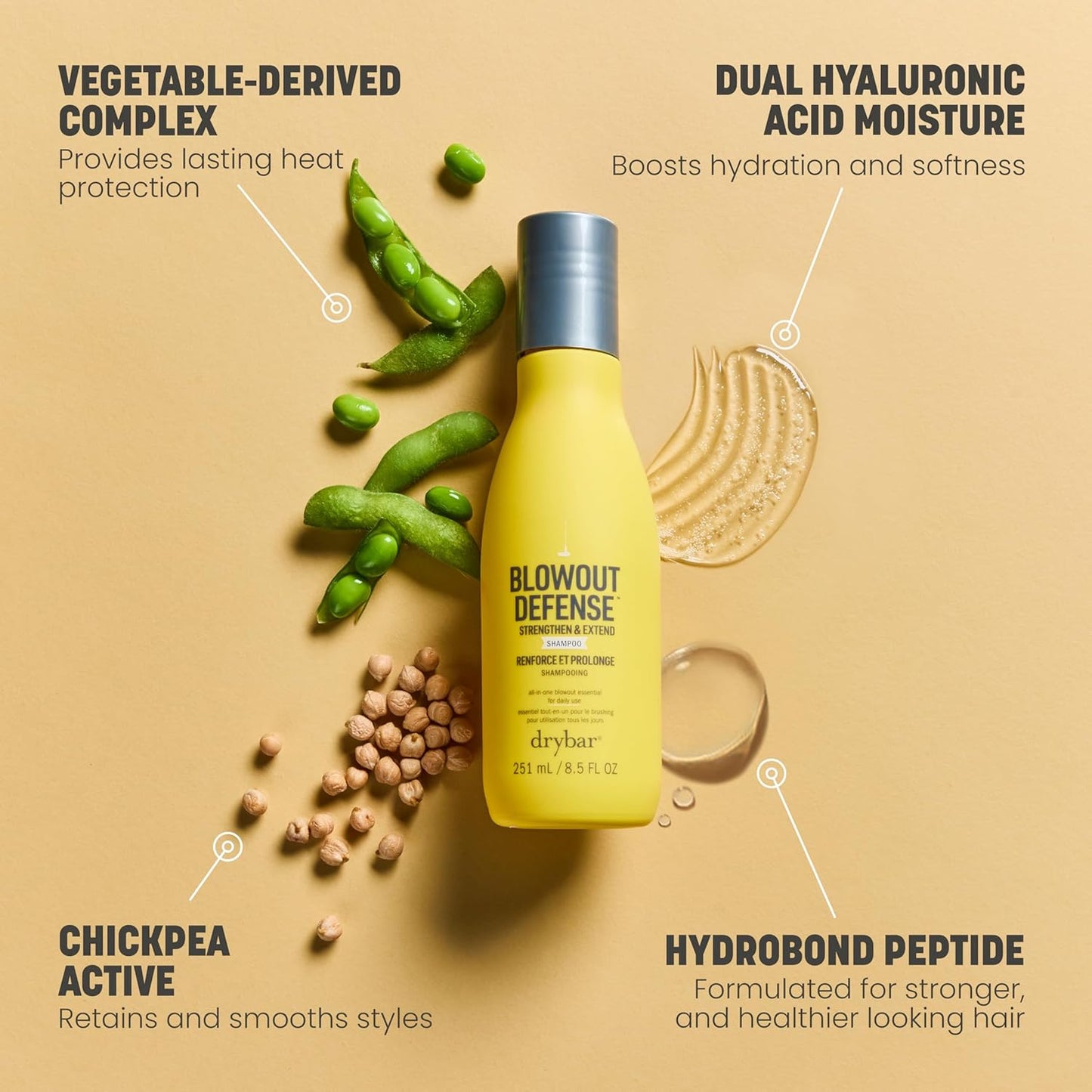 Drybar Blowout Defense Shampoo - Strengthen & Extend Formula for Healthy Hair | 8.5 oz
