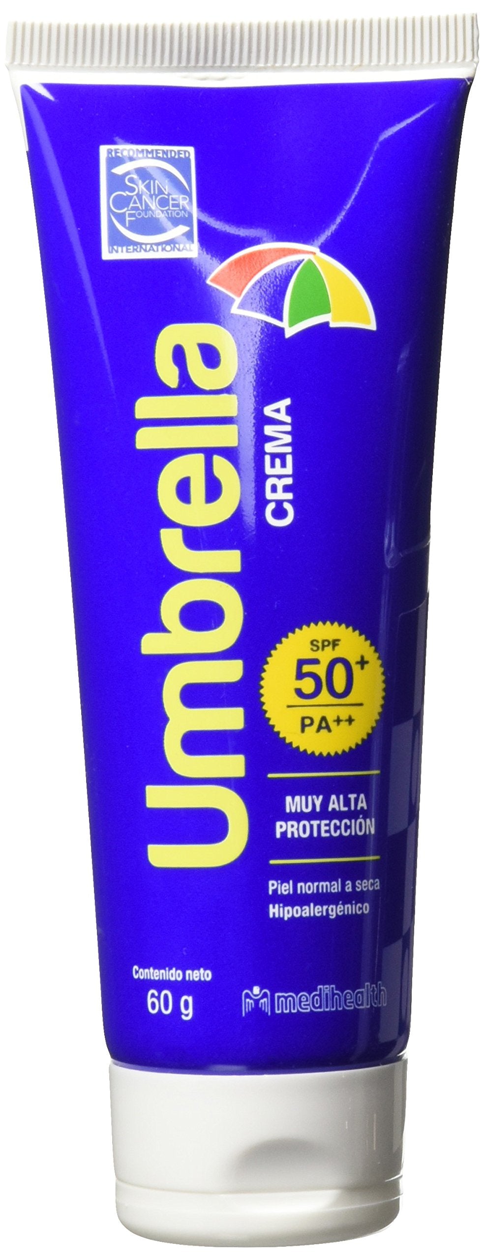 Umbrella Crema SPF 50+, Protector Solar, tubo con 60 g