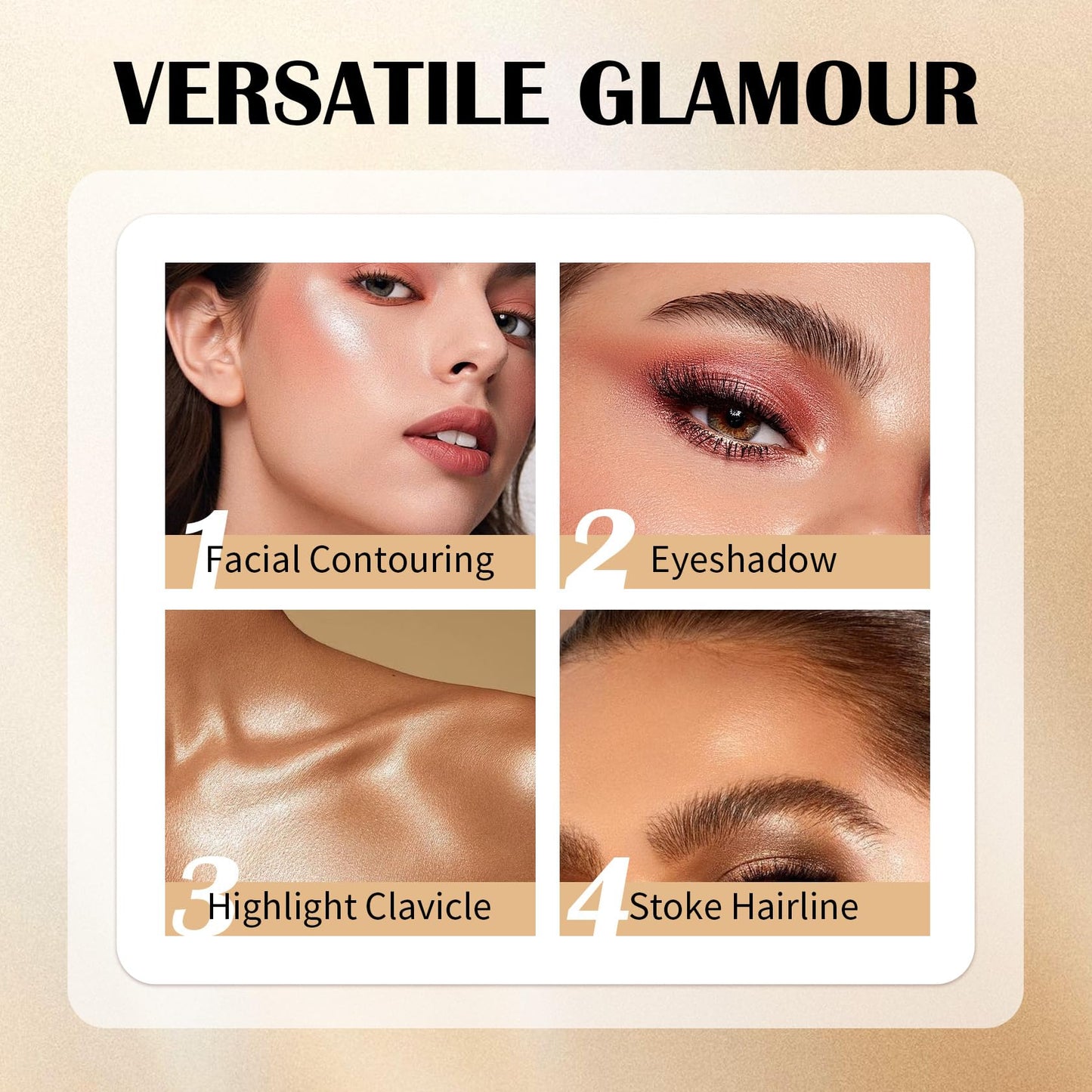 QIUFSSE 8 PCS Contour Stick Makeup Contour Kit,Double-ended Design with Highlighter,Blush and Bronzer Stick,Lightweight,Easy to Sculpt,Create a Matte and Dewy Finishing Makeup（Set B）