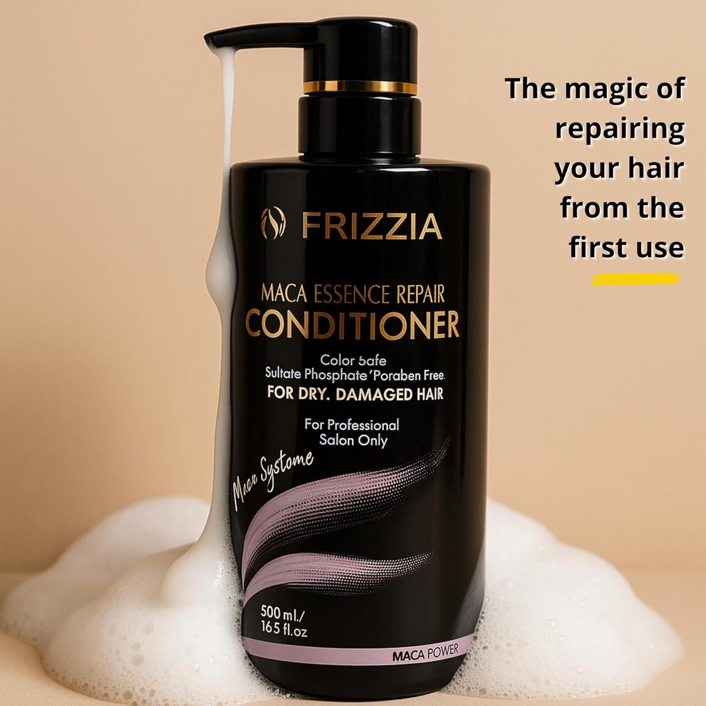 Professional Hair Conditioner - Maca, Argan & Vegetable Collagen for Repairing & Strengthening Damaged Hair | 500ml