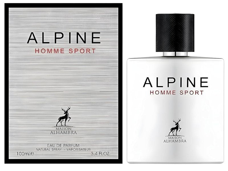 Alpine Homme Sport Eau de Parfum Spray for Men - 3.4 Oz | Fresh & Invigorating Scent