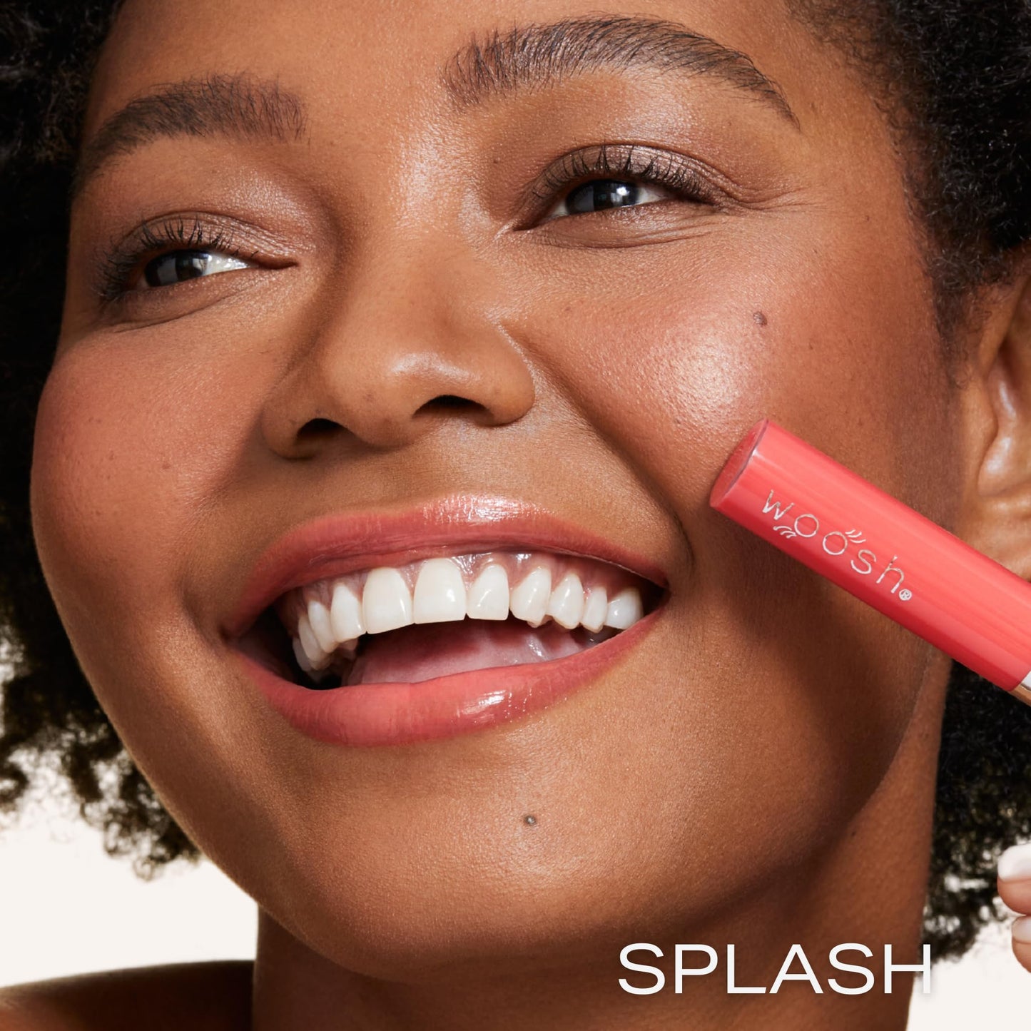 Woosh Beauty, Spin-On Lip Gloss, Hydrating Hyaluronic Acid & Shea Butter, No Fine Lines, Shine Finish, Vegan & Cruelty-Free - Splash