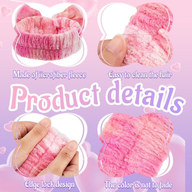 Wavwavw 24 Pcs Sleepover Supplies for Women Spa Headband Plush Eye Mask Bow Makeup Headbands Storage Bags Pajama Party Favors for Birthday Spa Bachelorette Party