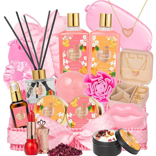Gifts for Women, Birthday Gift - 23-Piece Spa Gift Baskets for Women, Gift Basket for Mom, Bath and Body Gift Basket, Spa Kit | Perfect Gifts for Mothers Day, Holiday, Christmas, Valentines Day