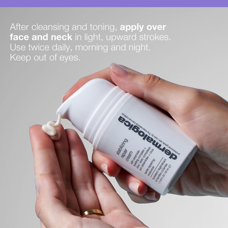 Dermalogica Stabilizing Repair Cream, Face Moisturizer for Sensitive Skin with Cica - Strengthens, Soothes, and Repairs Skin Barrier, 0.5 fl oz
