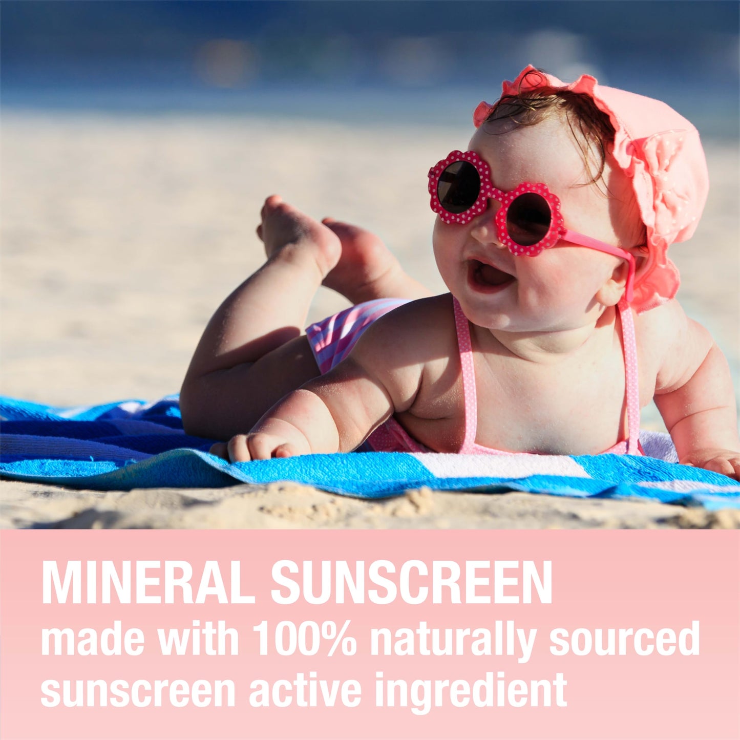 Neutrogena Pure & Free Baby Mineral Sunscreen Lotion with Broad Spectrum SPF 50 & Zinc Oxide, Water-Resistant, Hypoallergenic & Tear-Free Baby Sunscreen, Paraben-Free, Dye-Free, 3 fl. oz, 1 Pack