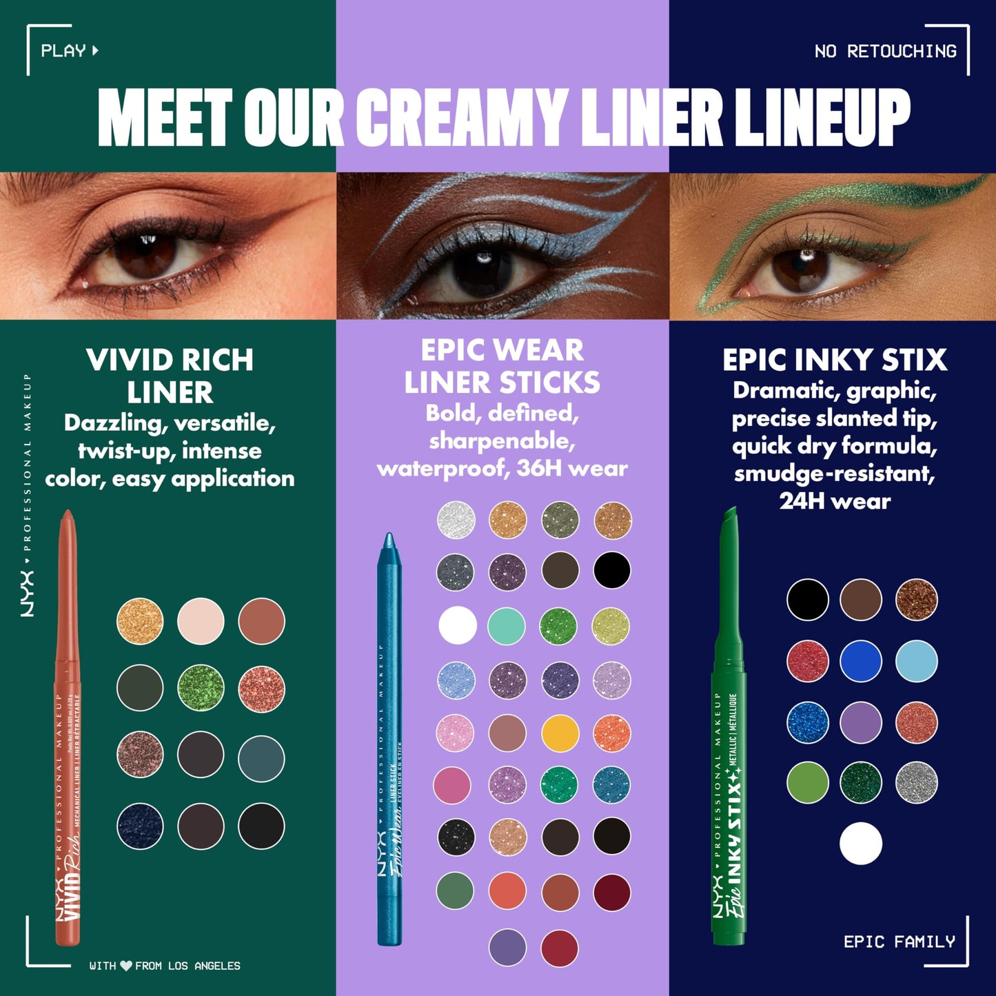 NYX PROFESSIONAL MAKEUP Epic Inky Stix Eyeliner, Mechanical Cream Gel Eyeliner, Waterproof Formula With Up To 24HR Wear - 09 Lavender Link (Matte Purple)