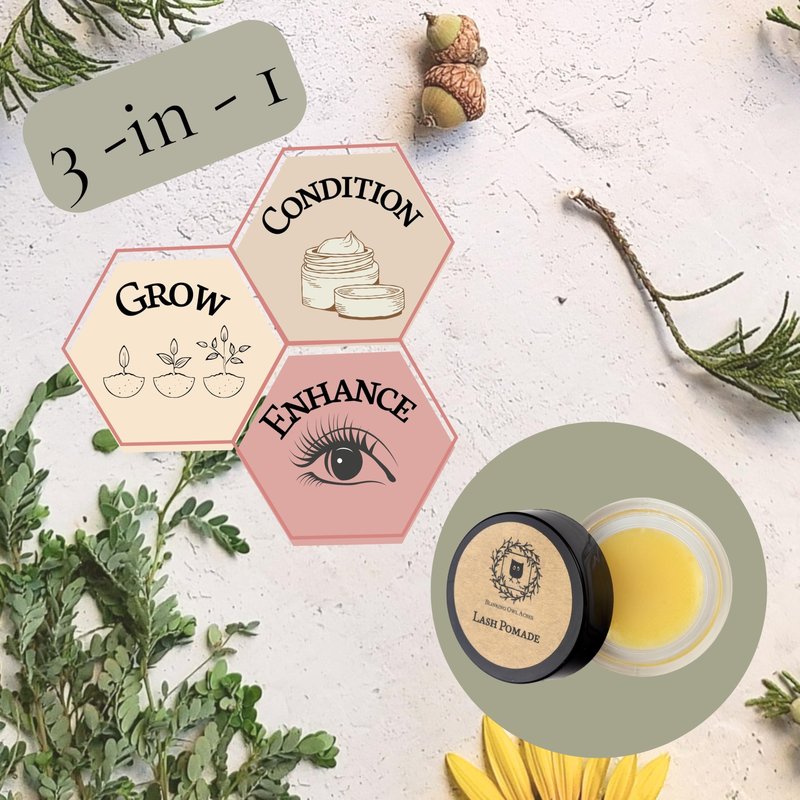 Blinking Owl Acres - Mascara Alternative | Lash Pomade | Long-Lasting Lash Health | Natural Eyelash Growth Serum with Organic Castor Oil & Argan Oil | Increases Length & Volume | Natural Silk Fibers