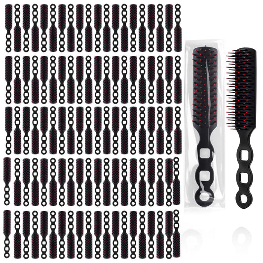 Molain 100 Pcs Bulk Hair Brushes, Individually Wrapped Hair Brush Bulk for Homeless Supplies, Disposable Hairs Brushes Nylon Bristle Detangling Hairs Brush for Charity Donation, Hotel, Shelter, Home