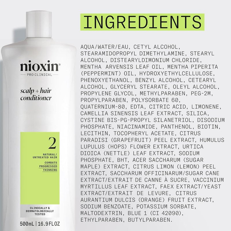 NIOXIN Scalp & Hair Thickening Conditioner - Boost Density with Niacinamide & Biotin | For Natural Hair