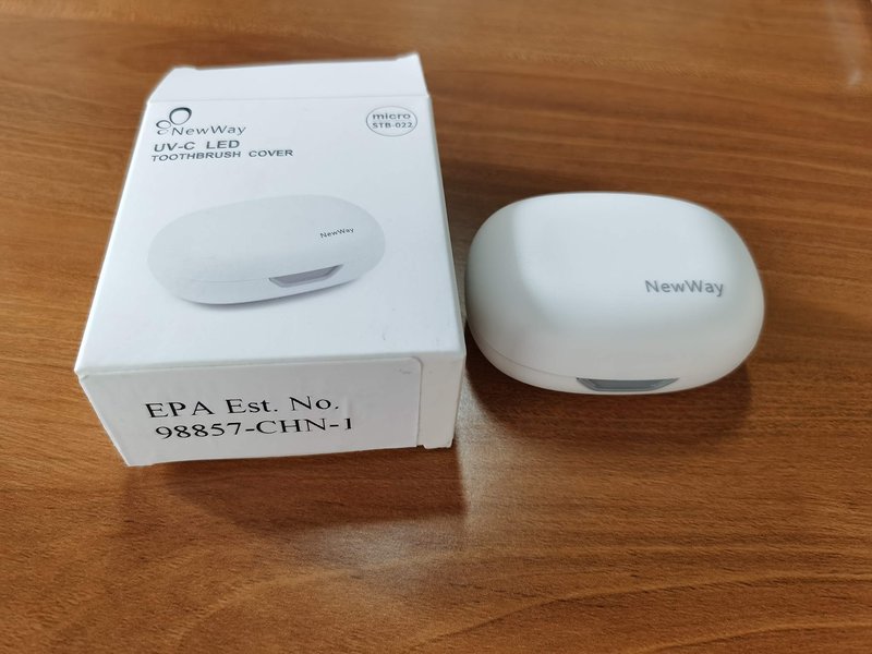 NewWay Mini Toothbrush Cover Rechargeable Travel Toothbrush Case with Holder for Houshold and Traving or Business Trip White