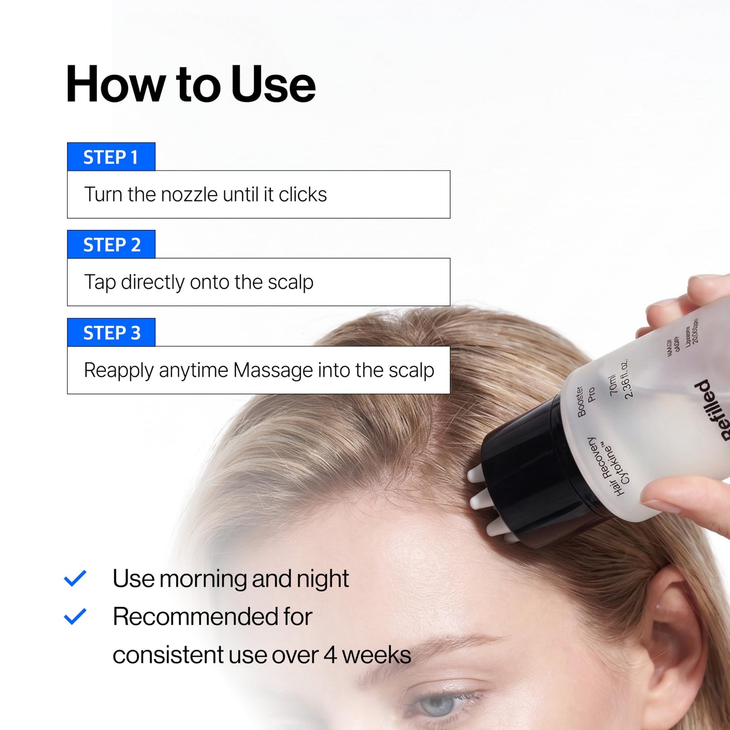 Refilled cADPR Booster Plus Balancing Hair Growth Serum | Lightweight Moisture Scalp Care for Thin & Weak Hair | Non-Greasy Care with Built-In Scalp Massager | Cytokine, Biotin for Dry Scalp