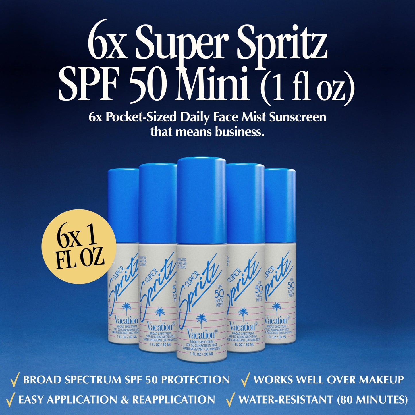 Vacation Super Spritz SPF 50 Sunscreen Face Mist