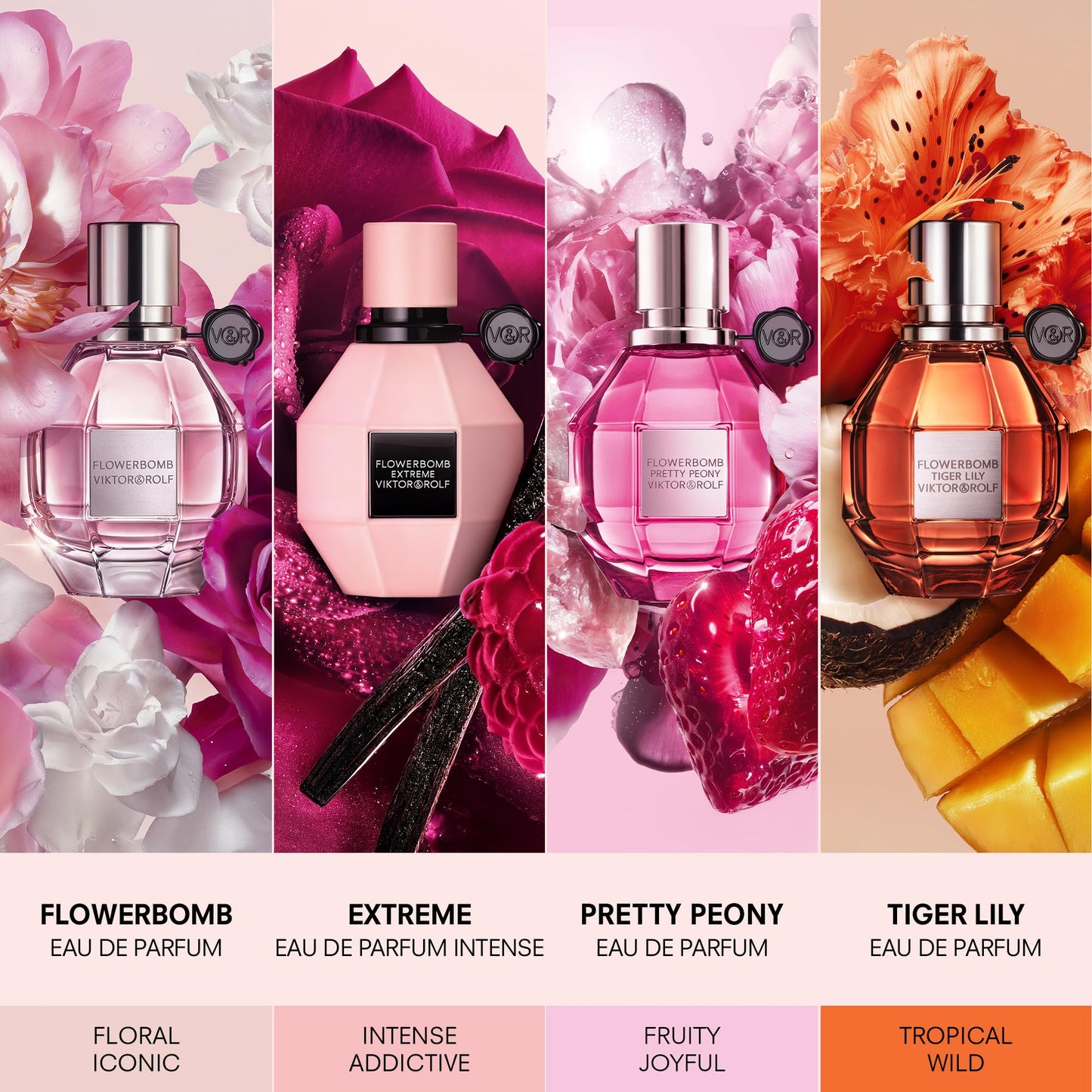 Viktor&Rolf - Flowerbomb Pretty Peony - Floral & Fruity Perfume for Women - With Strawberry, Peony, & Soft Musks - 0.3 Fl Oz Travel Size