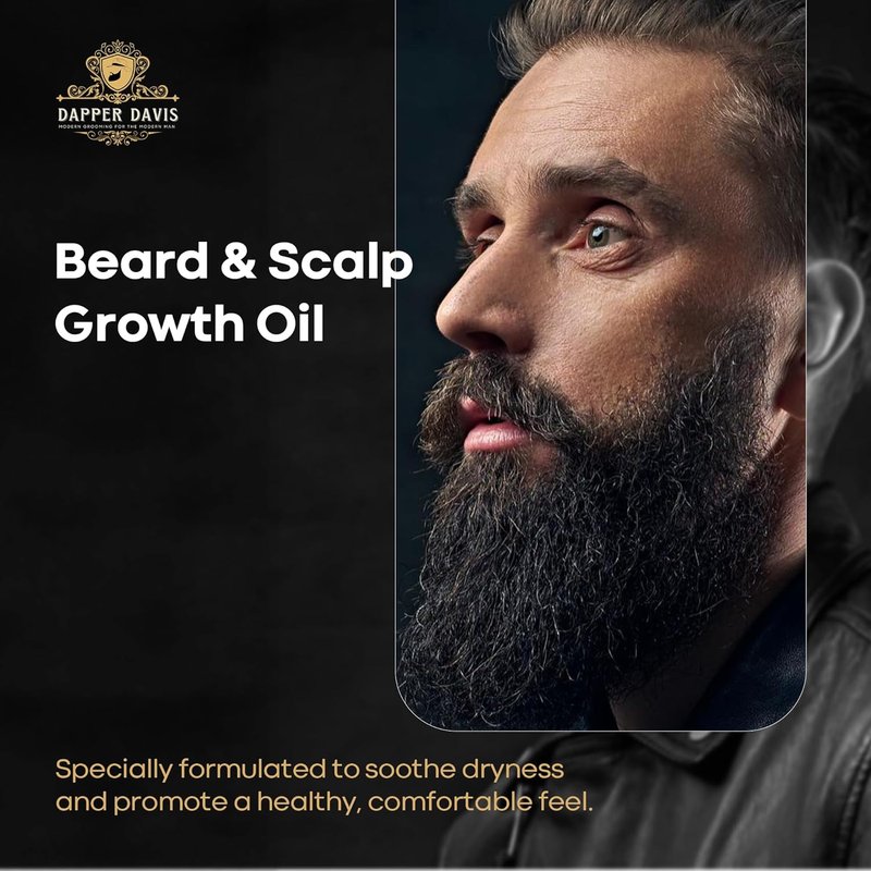Beard Growth Oil for Men - Avocado, Jojoba & Rosemary Formula | Softens & Thickens Facial Hair (4 oz)