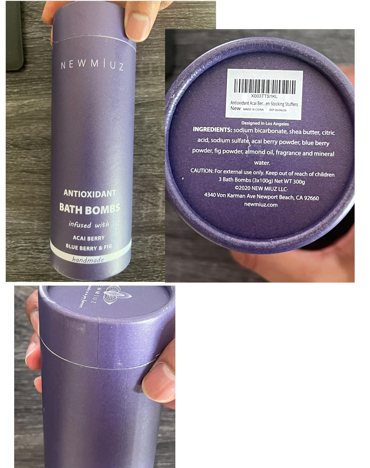 Lavender Bath Bombs Skin Nourishing Moisturize Niacinamide Serum Lavender Blueberry Fig Luxury Fizzing Spa Bubble Bath Gift Set for Sensitive Skin Stress Relief Relaxation Gift Birthday Christmas