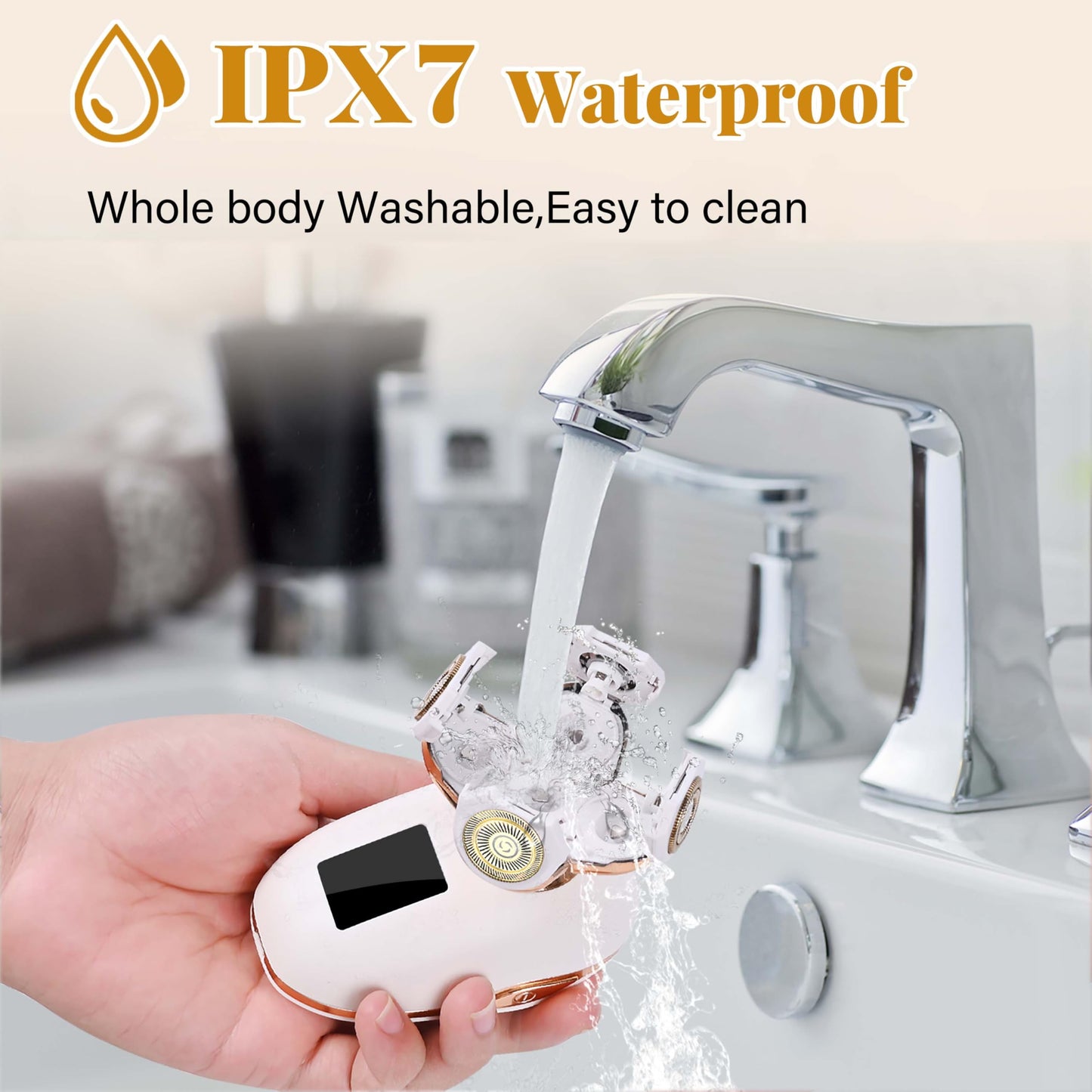 Electric Razor for Women, Rechargeable Wet Dry Waterproof Shaver with 5-Blade Head & LED Display - Cordless Hair Removal for Legs and Body 1