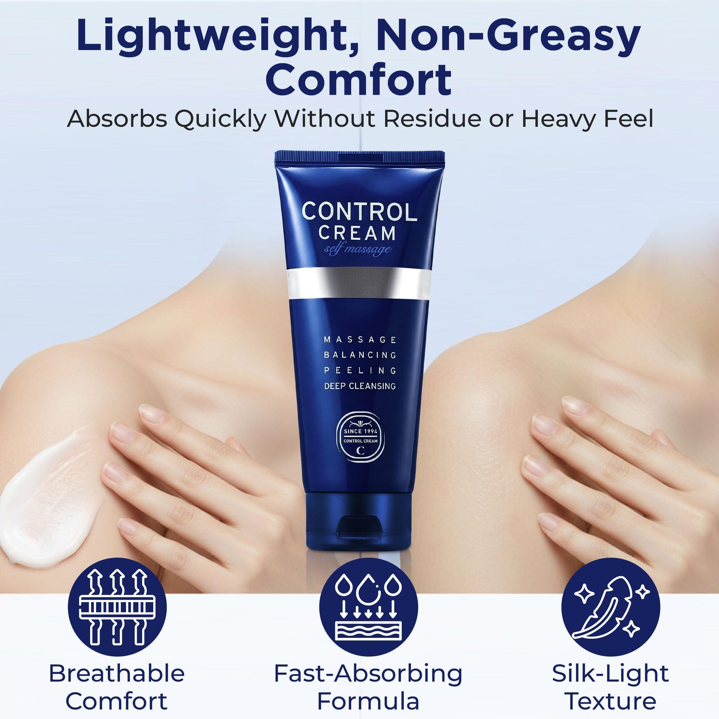 CHARMZONE Control Cream | Korean Face & Body Massage Cream for Gentle Exfoliation, Sebum & Pore Care, Deep Hydration, Smooth Radiant Skin, Professional K-Beauty Self-Massage | 5.07 oz
