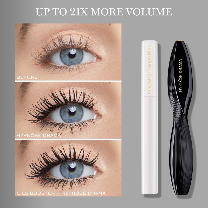 Lancôme Hypnôse Drama Extreme Volumizing Mascara - Up to 17x More Volume - Up to 24HR Wear- Lengthening & Volumizing - Dramatic Lash Look - Ultra Black - Suitable for Sensitive Eyes - Travel Size