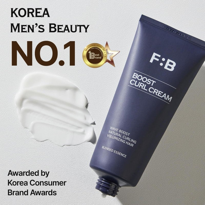 FORBEAUT Boost Curl Cream – Award-Winning Curling Cream with Keratin & Grains, Moisturizing Formula for Bouncy Waves & Strong Hold, Nourishing Styling for Wave Perms & Parted Hair, 150ml / 5.07fl.oz