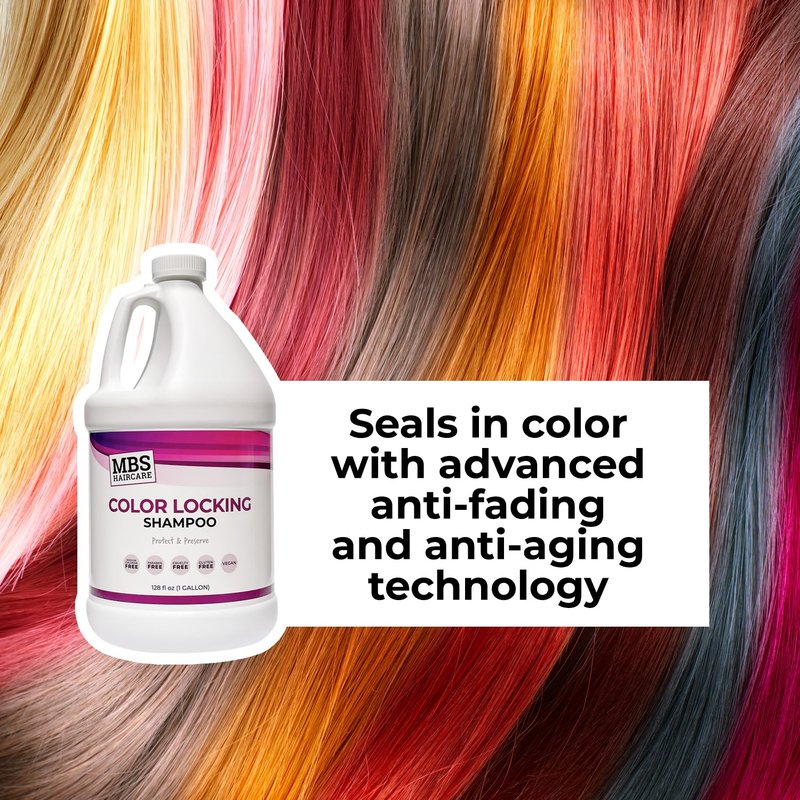 MBS Haircare Color Locking Shampoo - Sodium Chloride Free, Paraben Free, Vegan