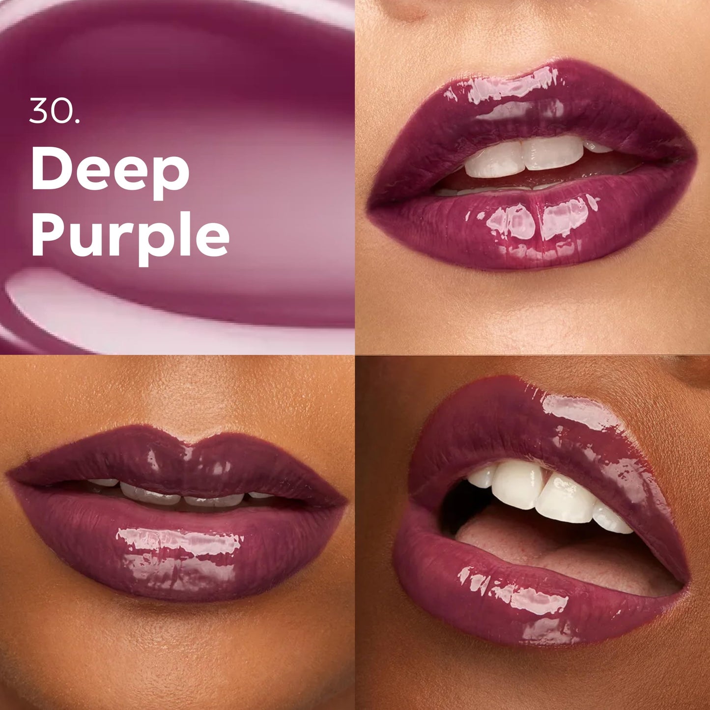 Kiko Milano 3D Hydra Lip Gloss – High Shine, Hydrating, Plumping, Non-Sticky, Moisturizing Lip Makeup – 30 Deep Purple – 6.5ml