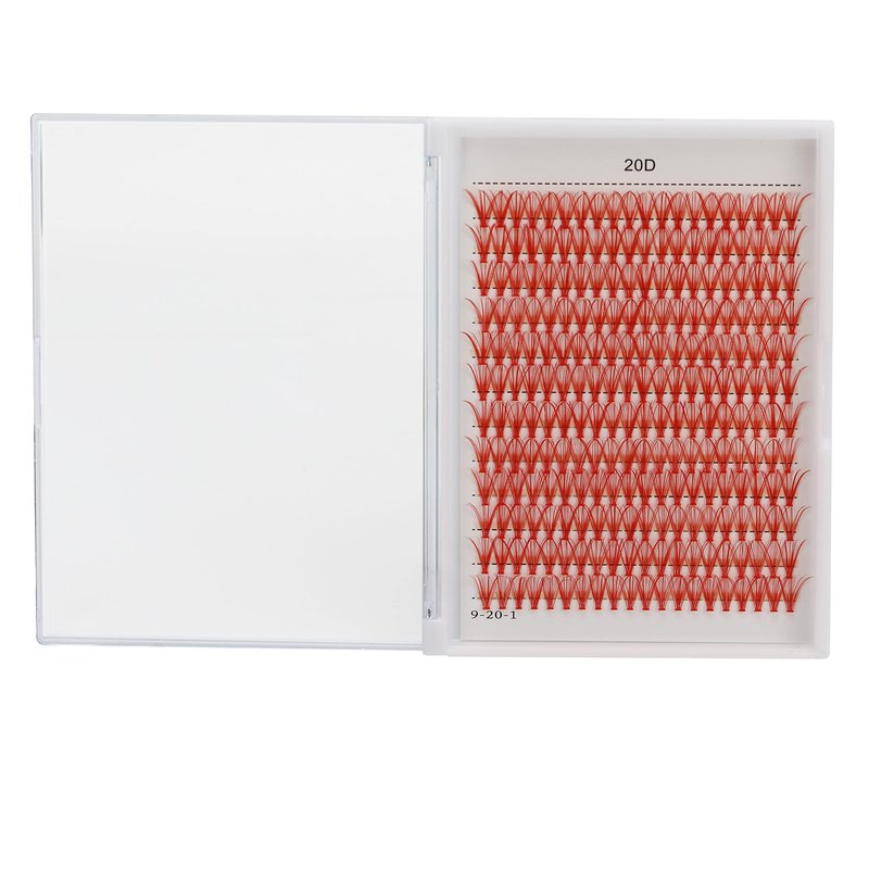 Bodermincer D Curl 240pcs 20D Lash Clusters Wispy Lashes Rose,Red,Blue,Black,Brown,Purple,Light Green,Dark Green Colors to Choose Lashes Cluster Eyelashes Eyelash Extension (12mm, Red)