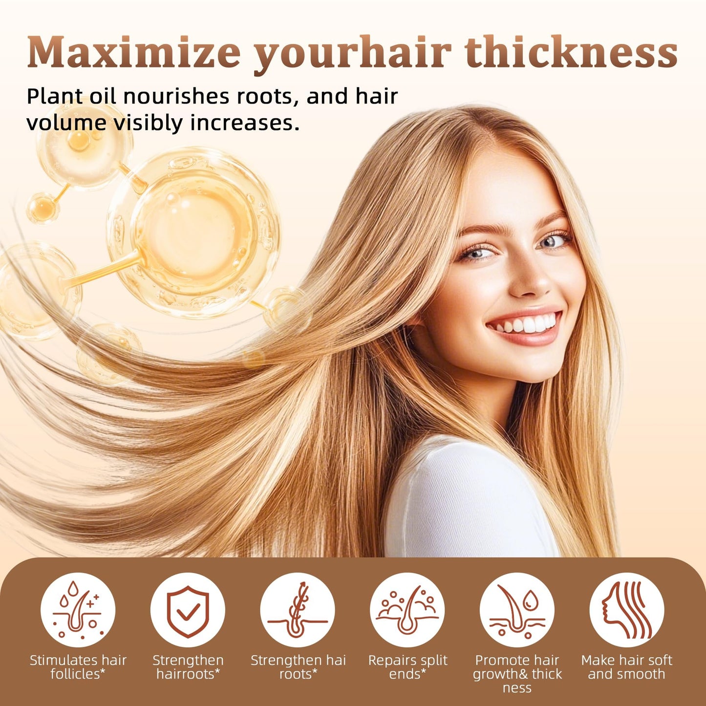 PP405 Hair Treatment | SCU-405 | Hair Growth Oil | Anti-Hair Loss | Quickly Absorbed & Non-Greasy | Hair Serum Growth for All Types | 2.11 FL.OZ (1 * 60ML)