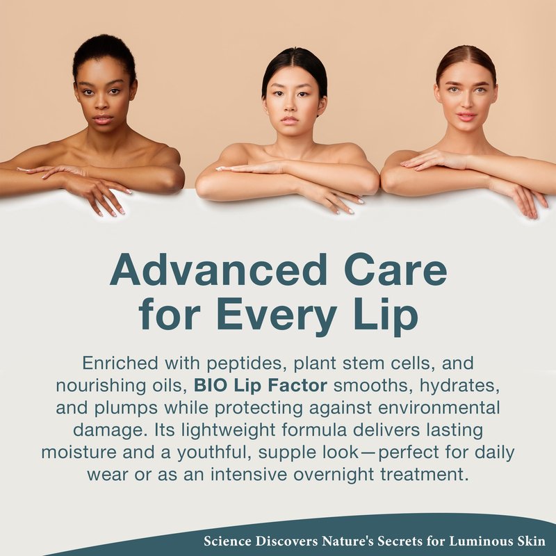 Lira Clinical BIO Lip Factor - Lip Balm SPF 15 for Soft, Full, and Supple Lips - Lip Treatment with Peptides, Vitamin C, E, Jojoba Oil, Avocado Oil - Lip Moisturizer for Dry Lips - 0.25 Ounce
