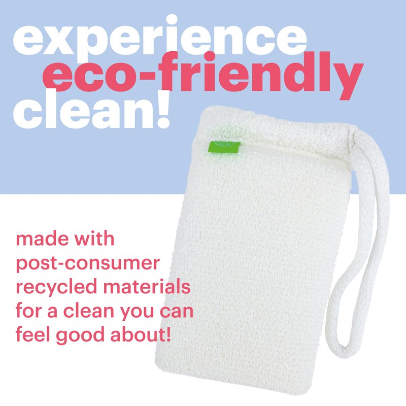 Bath Scrubber for Body by Afterspa, Shower Brush, Back Loofah, Body Exfoliator, Vegan and Cruelty Free (Pack of 6)