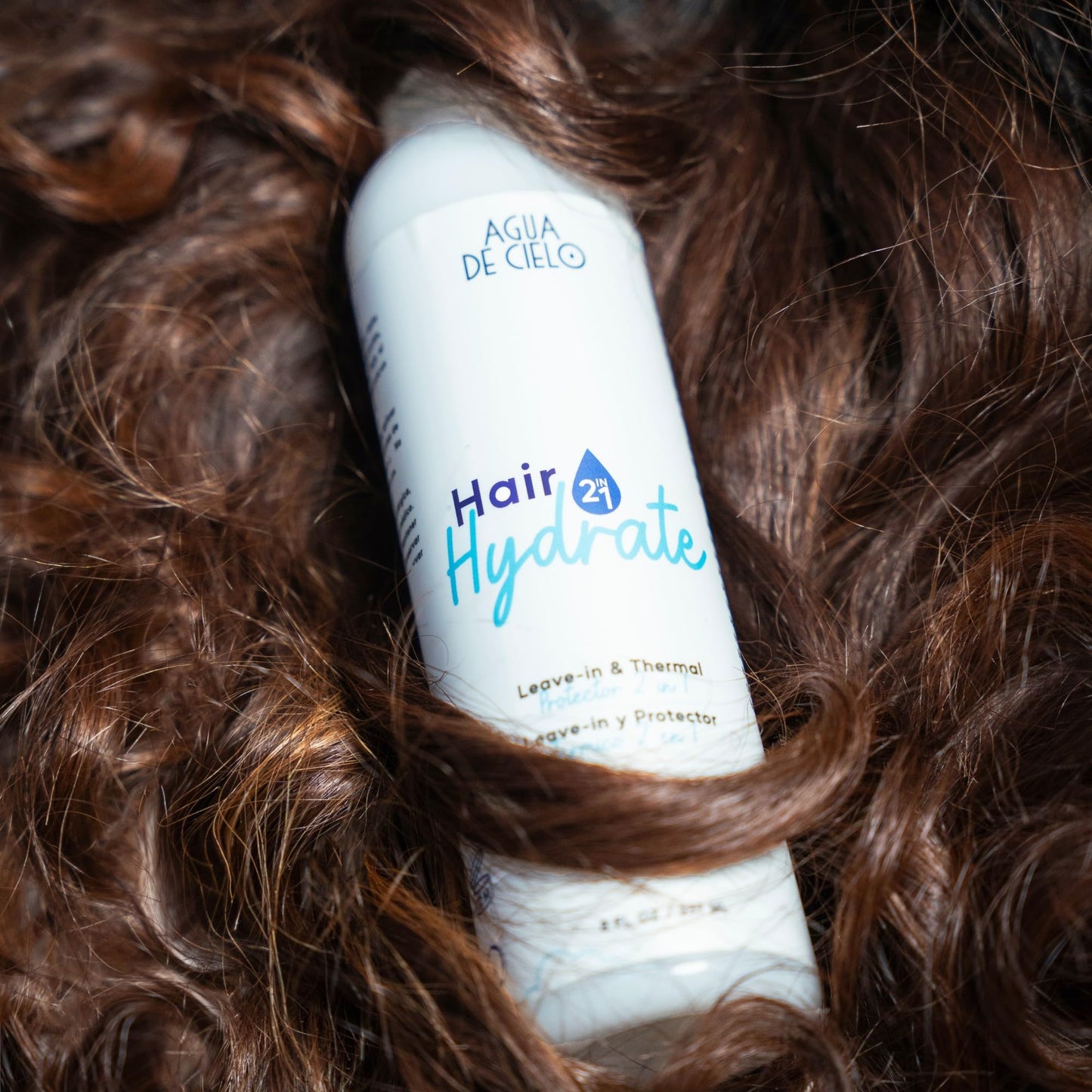 Agua de Cielo Hair Hydrate - 2-in-1 Leave-In Conditioner & Heat Protectant for Hair, Hydrates & Protects Without Weighing Down, Thermal Spray Made with Yogurt Protein, Shea Butter & Cocoa - 8 Oz