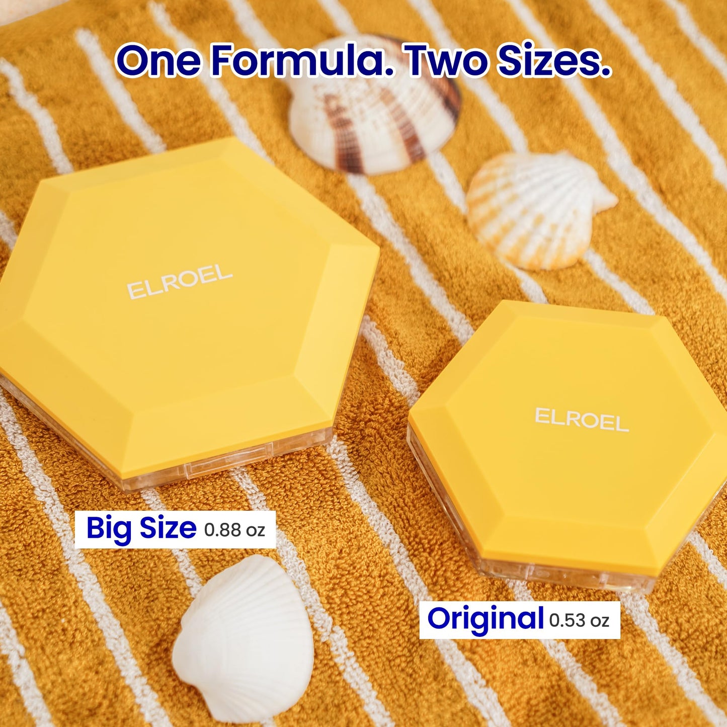 ELROEL Pang Pang Big Sun Cushion Plus - Broad Spectrum SPF 50 Face Sunscreen with 72-Hour Hydration & Cooling Effect - Sweat, Sand, Dirt & Water-Resistant - Hypoallergenic Korean Skin Care 0.88 oz