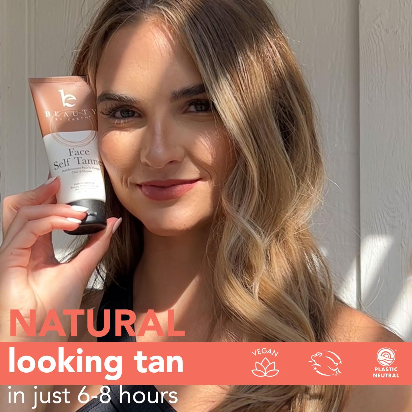 Face Tanner Made with Natural & Organic Ingredients and Kabuki Face Brush for Self Tanner Application