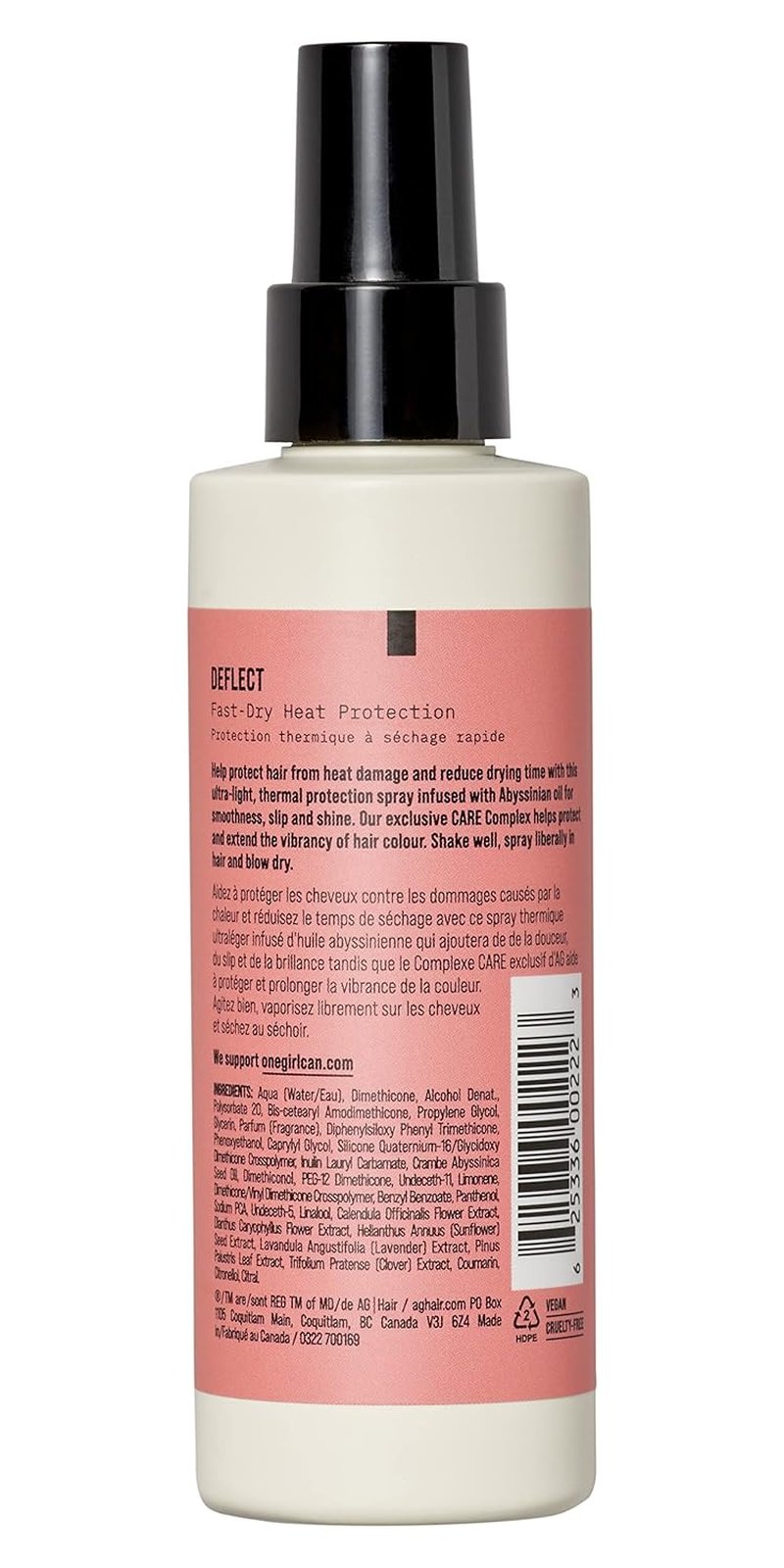 AG Care Fast-Dry Heat Protection Spray - 5 Fl Oz | Ideal for All Hair Types