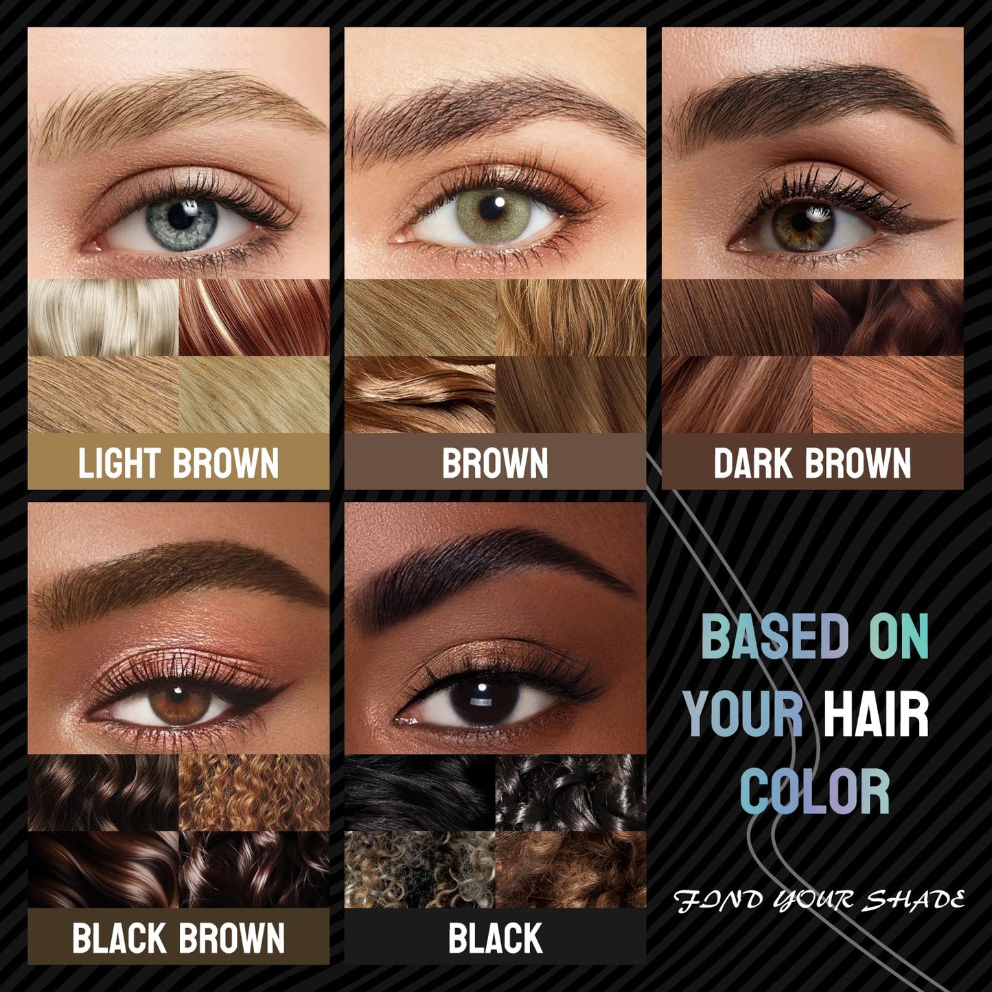 2-Tip Double-Ended Eyebrow Pen,2-in-1,Precise Liquid Brow(3# Dark Brown)