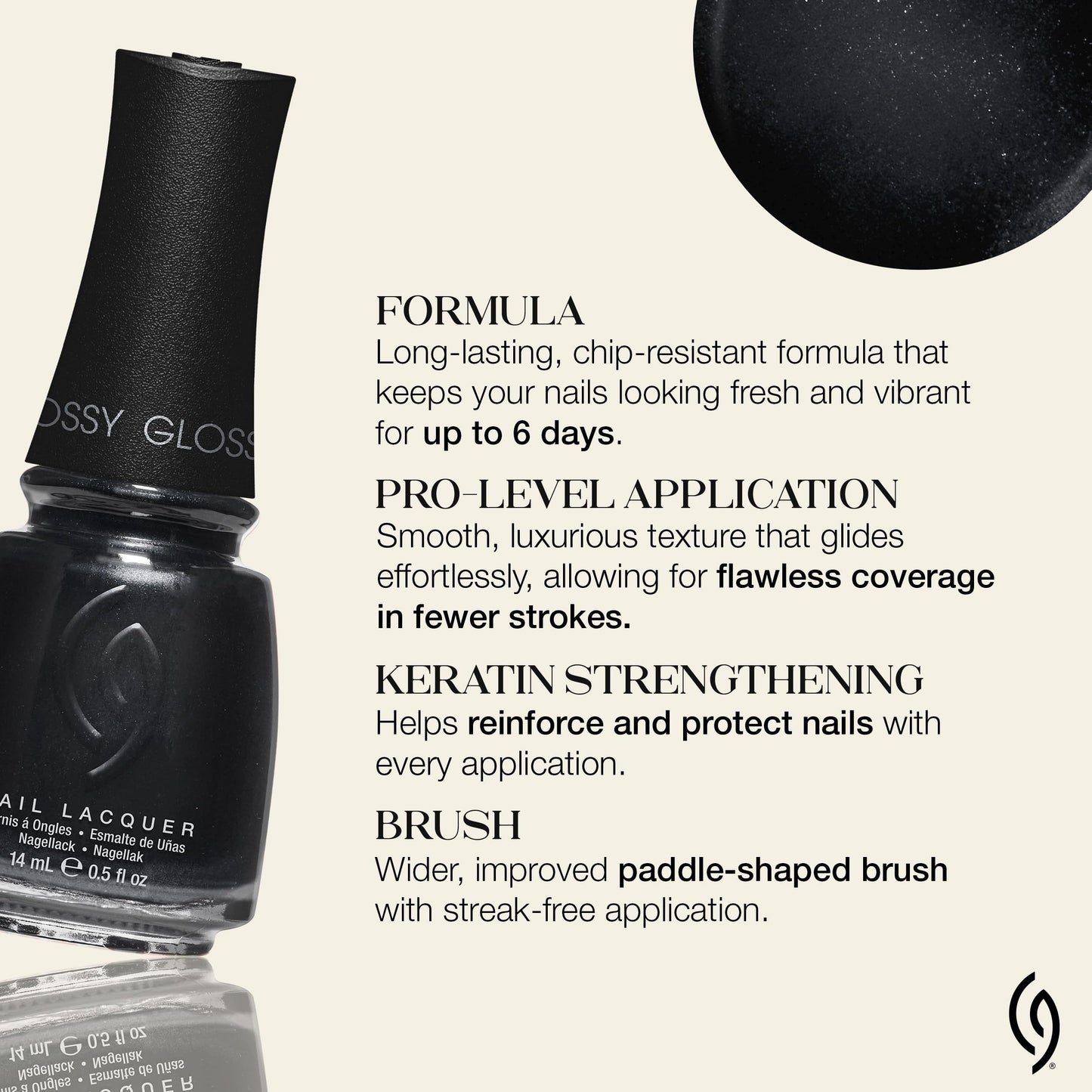 China Glaze CG Nail Lacquer Nail Polish, Quick Dry, Chip Resistant, for Salon & DIY Manicure, 0.5 fl oz
