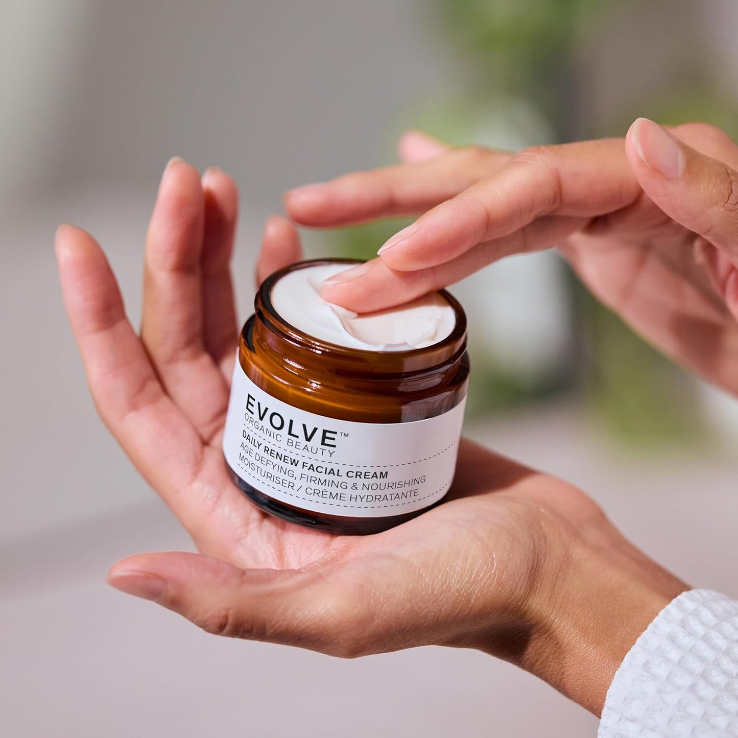 Evolve Organic Beauty Daily Renew Facial Cream - Vegan, Small-Batch Skincare | 1 oz (30 mL)