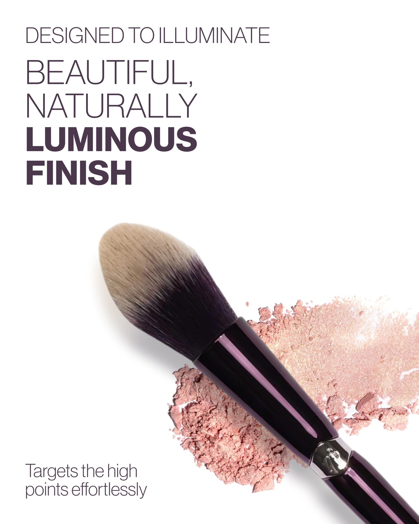Anisa Beauty Tapered Highlighter Makeup Brush | Ultra-Soft Professional Highlight & Setting Powder Brush for Lightweight, Luminous Application | Vegan & Cruelty-Free