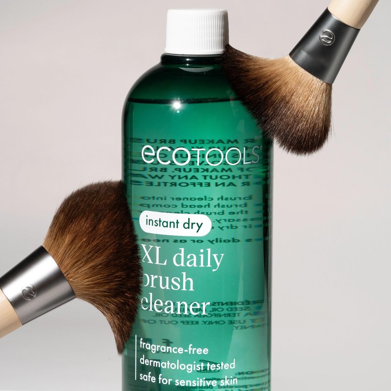EcoTools XL Daily Brush Cleaner, Makeup Brush Spray Refill, Quick Dry Cleaning Solution For Beauty Tools, Fragrance Free, Extra Large Size, Cruelty-Free & Vegan, 16 fl oz./473 ml. Bottle