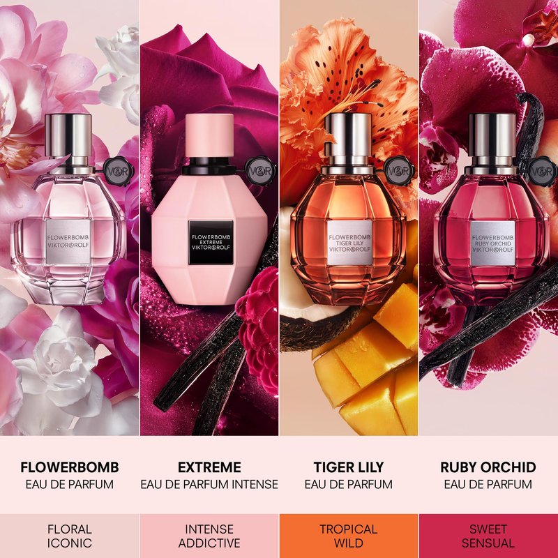 Viktor&Rolf - Flowerbomb Extreme - Eau de Parfum Intense Womens Perfume - Intense & Floral - With Raspberry, Jasmine, Rose, Orange Blossom & Vanilla Bean - 3.4 Fl Oz